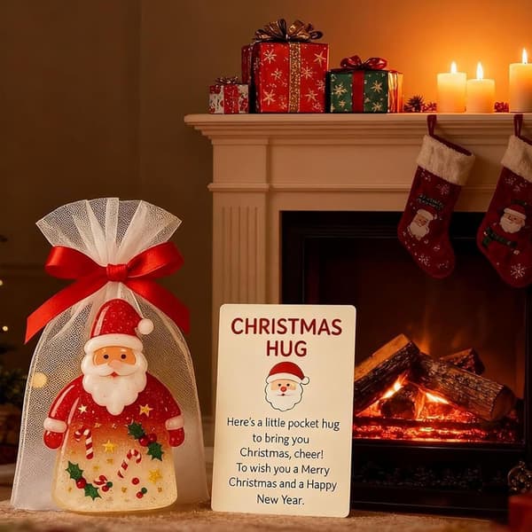 Julemandens KeepSake Charm - Julekort med lommer til noter (Pe)