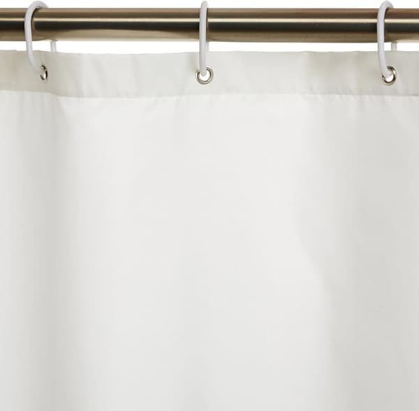 Duschdraperi i polyester 180x200 cm Vit (Pe)
