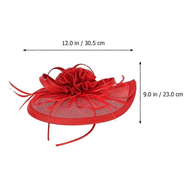 Bröllopshattar för dekoration 2 st Röd Brud Retro Bankettaccessoar (Peng) Red 30.5X23CM