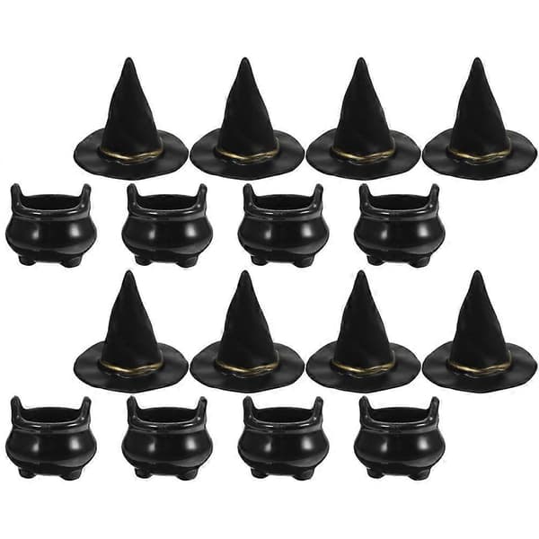 Halloween-minikittel med häxhattar för festbruk 10-pack (Peng)