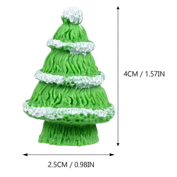 Miniatyr julgransfigurer för jul 8 st hartleksaker dekoration (Peng)