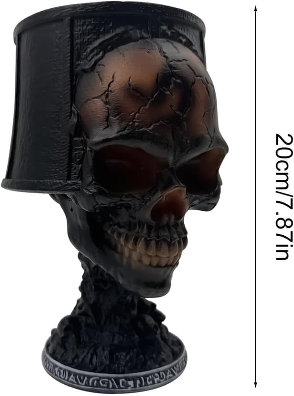 Gotisk Halloween-dödskallelampa USB-driven 20x12x12cm (Pe)