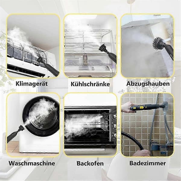 Tillbehörsset med rundborstar och munstycke för ångtvätt, ersättning för EasyFix SC-serien (Peng)