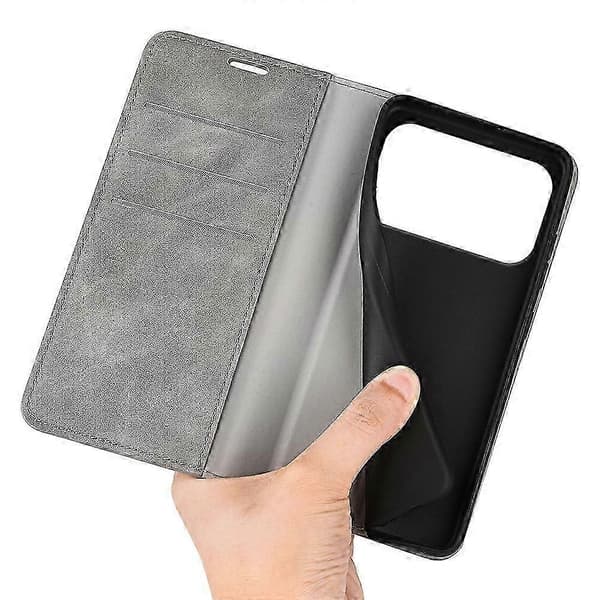 Kompatibel med iPhone 17 Pro-fodral Skin Touch Läderplånboksfodral (PE)