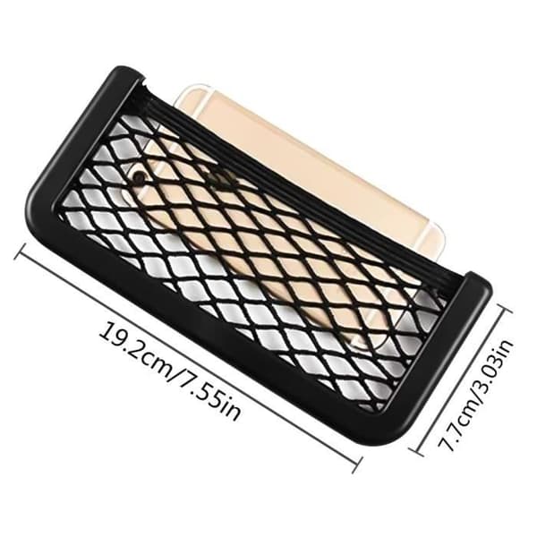Förvaringsnät - Hög kvalitet - Set om 2 - 20x8 cm - Bil - Svart (Pe)