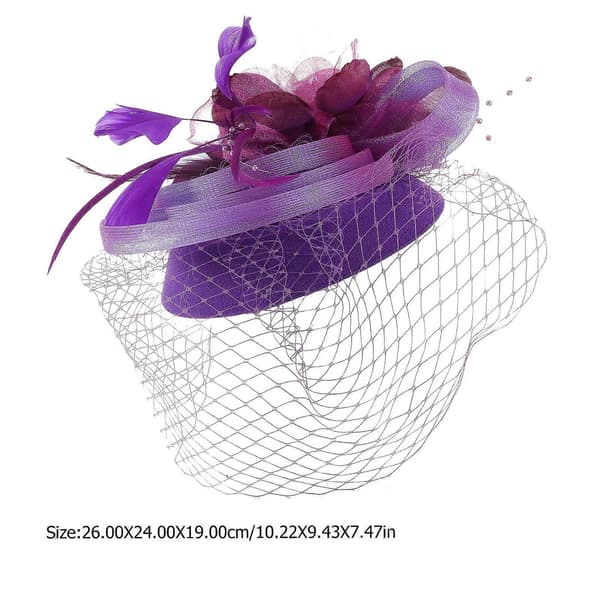 Fascinator-hårband i tyg för bankett, håraccessoar för kvinnor (Peng)