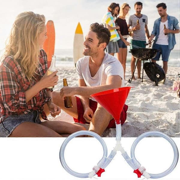 Premium läckagesäker dryckestrat för vilda ölspel och fester, studentfester och spring break (Peng) With bottle opener