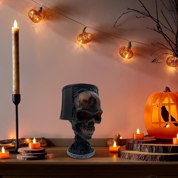 Gotisk Halloween-dödskallelampa USB-driven 20x12x12cm (Pe)