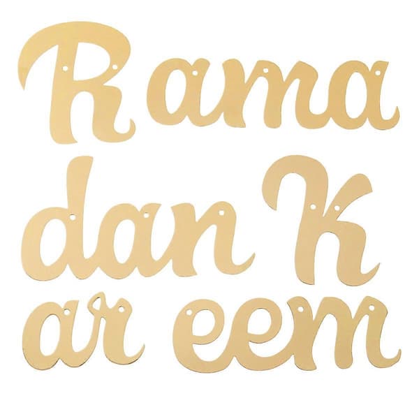 Happy Eid Banner Gyldent Ramadan Festbanner til dekoration (Peng)