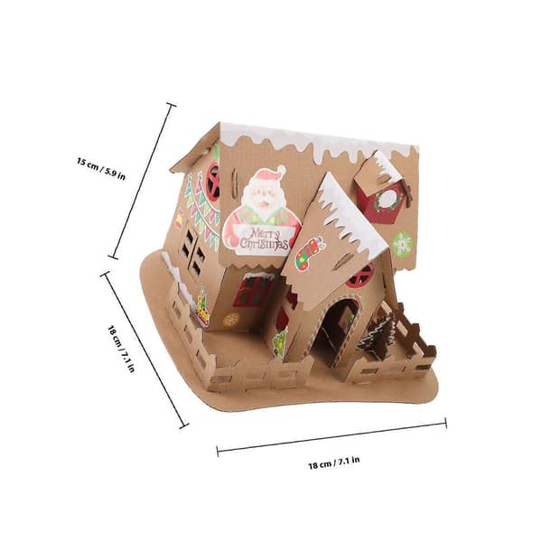 Lysande julhus DIY-stuga för dekoration 2-pack present (Peng)