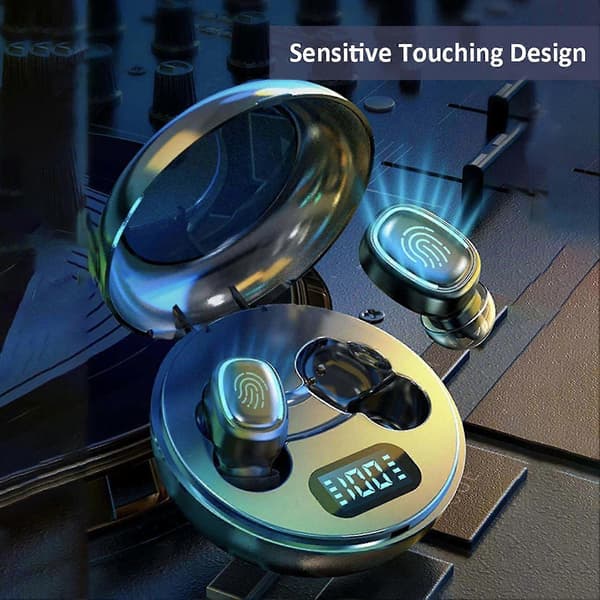 Bt Connected Headset Hörlurar Hörlurar Hörselkåpa Leds Känslig (PE)