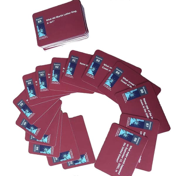 US Citizenship Test 2024 Flashcards, 100-frågors studieset för förberedelse inför amerikanskt medborgarskapsprov (Peng)