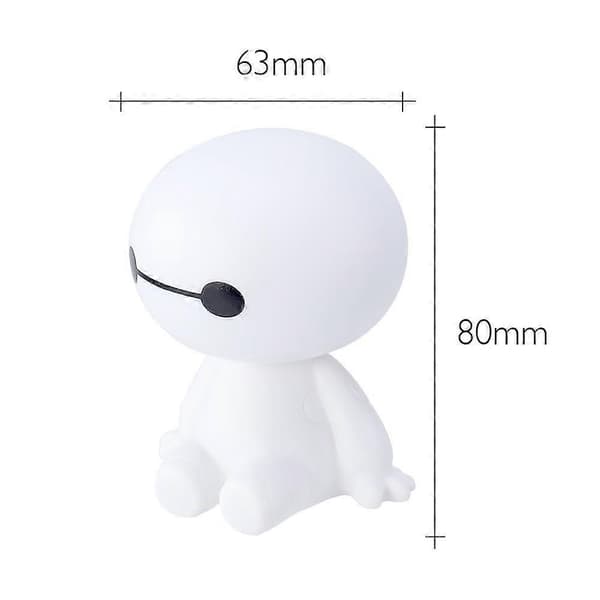 Söt Baymax Robot Nickande Docka Bilinredningsdekorationer (PE)