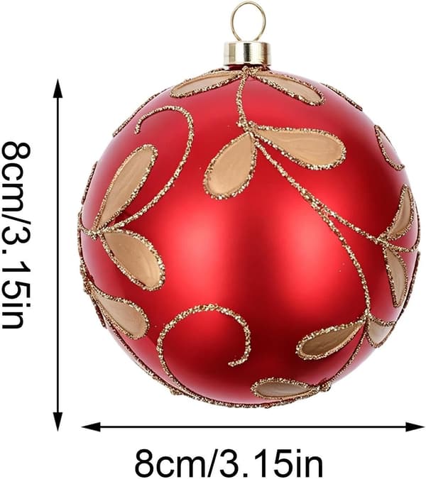 Glänsande Splittersäkra Julkulor, Set med 6 Ornament (Pe)