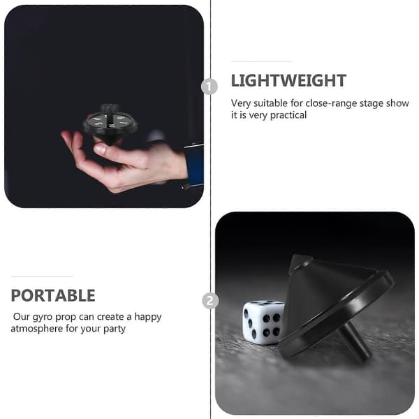 Sensing Gyroscope Magician Prop för close-up-shower 10-pack Svart (Peng)