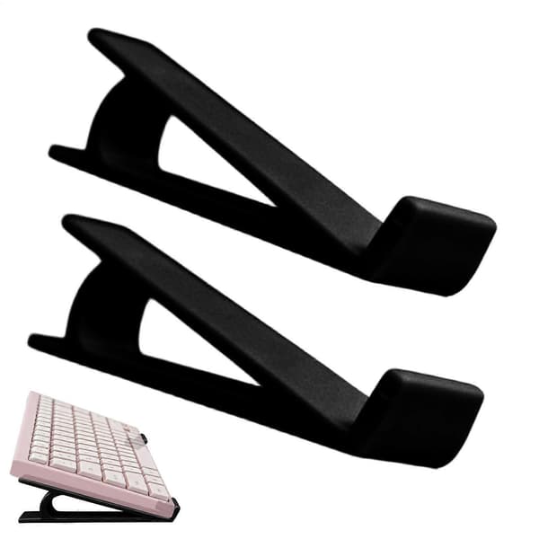 Ergonominen liukumaton kannettava näppäimistön korotusteline (Peng) Black 2pcs