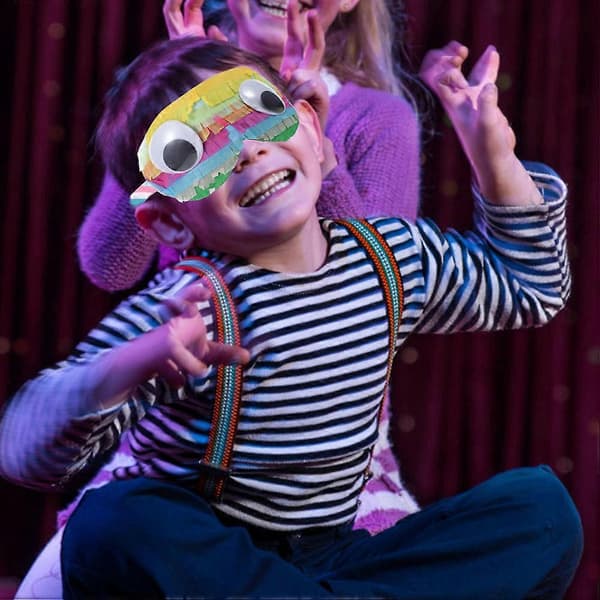 Pinata-bind for øjnene papirmasker til festspil 2 stk. til børn (Peng)