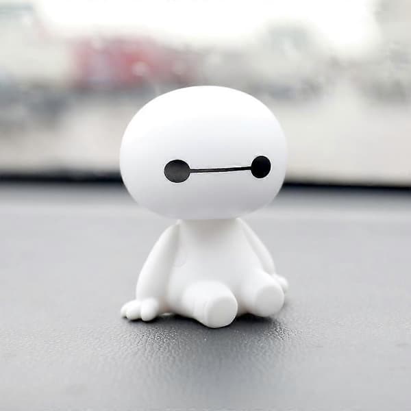 Söt Baymax Robot Nickande Docka Bilinredningsdekorationer (PE)