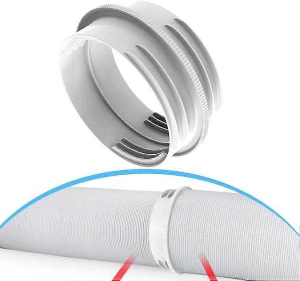 Adapter för luftkonditioneringsslang 130 mm ABS-plast med tät försegling och enkel installation (Peng)