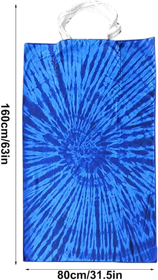 Vikbar 2-i-1 Handduksväska 160x80cm Snabbtorkande Ryggsäck (Pe)