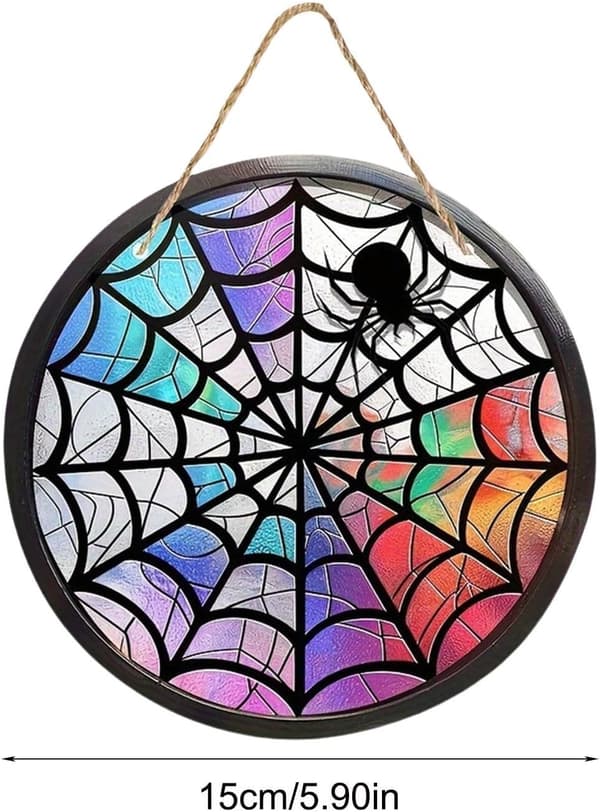 Spindelnät Halloween Dekoration Akryl Ljusfångare (Pe)