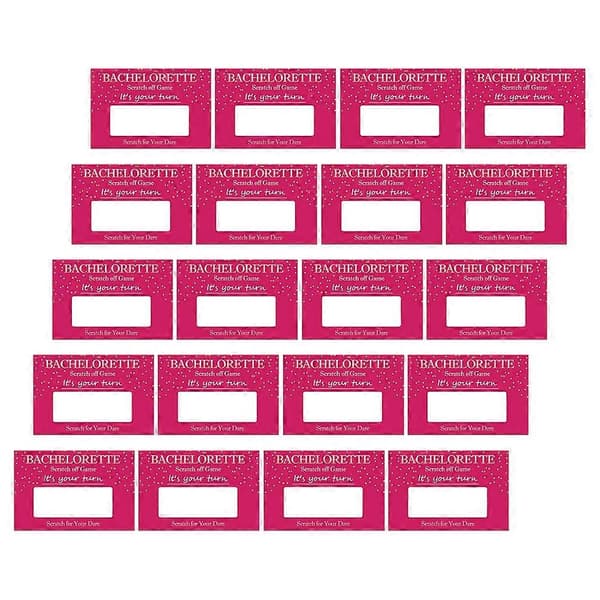 Rosy Scratch Off-kort DIY udfordringskort til 20 ark polterabend-sjov (Peng)