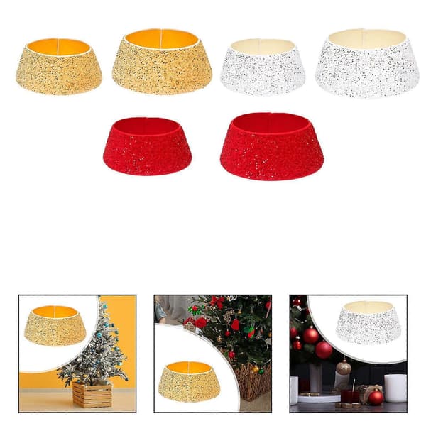 Juletræsfodskjuler Julepynt Julefest Dekoration Glitrende (Peng) Golden S