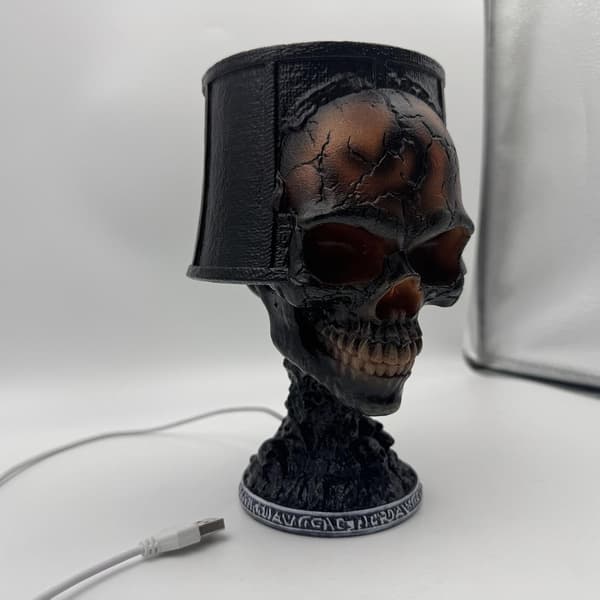 Gotisk Halloween-dödskallelampa USB-driven 20x12x12cm (Pe)
