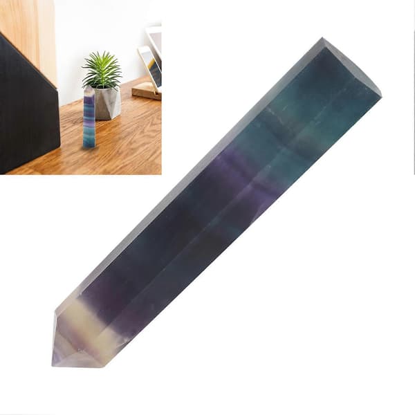 Naturlig fluorit kvartskristall hexagonal stav för dekoration (70-75mm) (Peng)