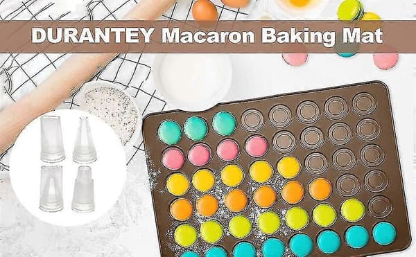 Macaron bakmatta silikon macaron-formar 48 hål kapacitet macaron bakplåt non-stick formar (Peng)