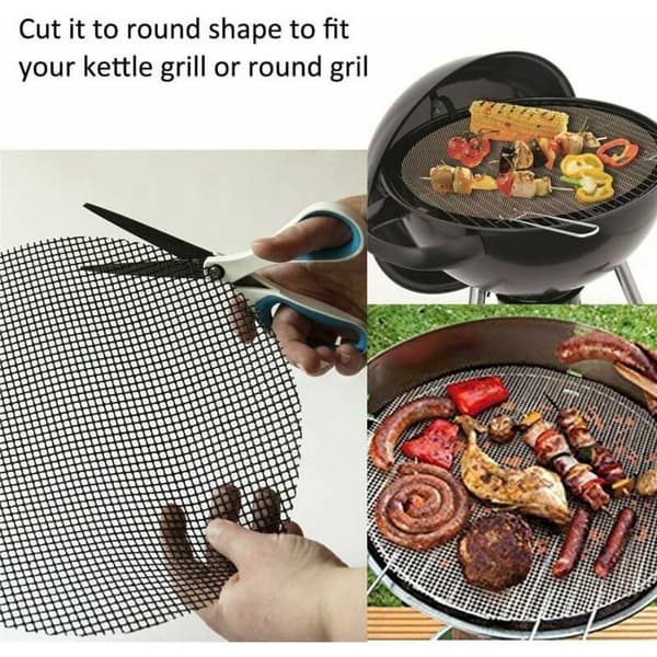 Grillmåtte, non-stick grillmåtte 3 stk. - Genanvendelig varmebestandig madlavningsmåtte (Pe)