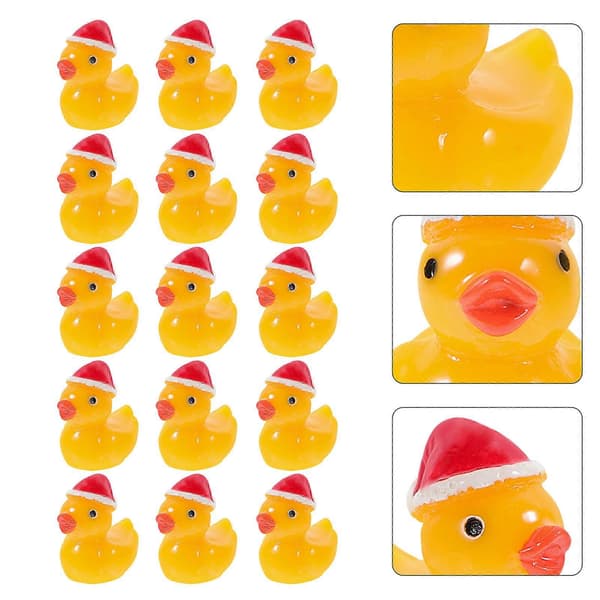 Resin Craft Juldekoration Ankfigur för utomhusträdgård 50 st (Peng)