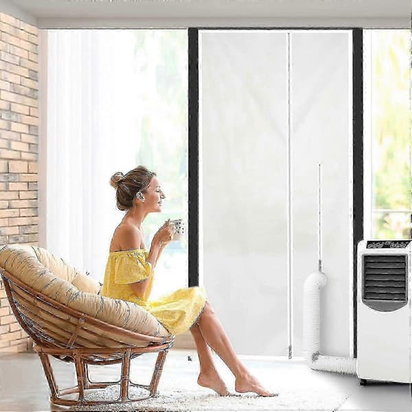 Bärbar AC-dörrtätning 90x210cm väderskydd inga verktyg enkel installation premium (Peng)