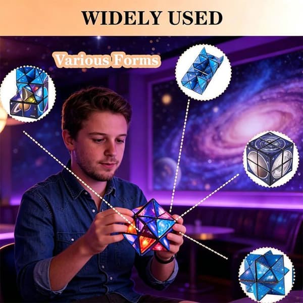 3D Infinity Magic Cube - Anti-Stress Kontorudsmykningsgave ALURRA (Pe)