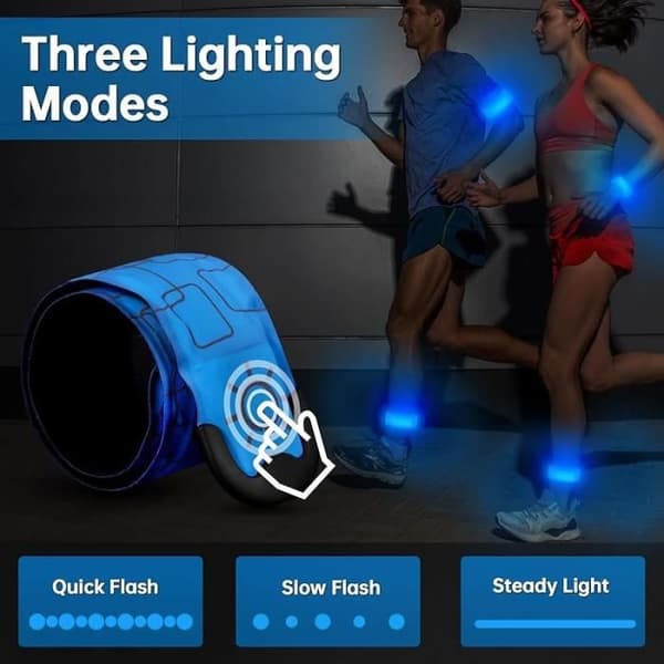 LED-upplyst armband - Ej specificerat - 2 st - Uppladdningsbart - Hög synlighet - Nattssäkerhet (Pe)