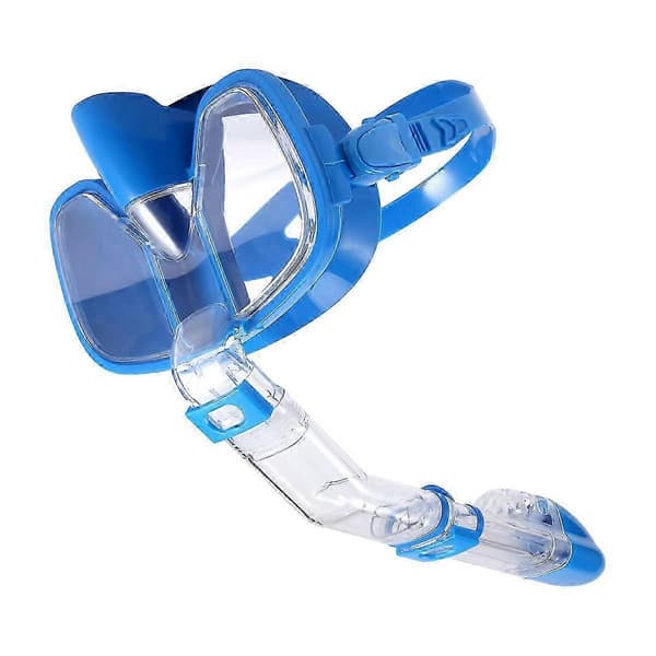 Snorkelmask hopfällbart dykmaskset med kamerafäste, blå (PE)