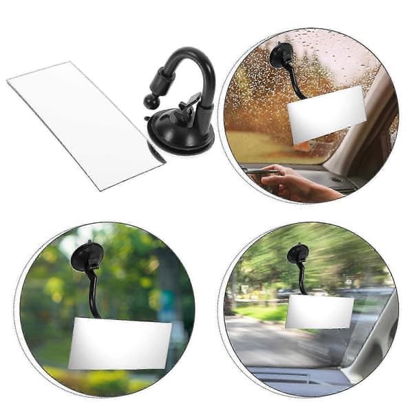 Backspegel för bil, stor sikt, reflekterande, antireflex, vidvinkel, backspegel med sugpropp (rektangulär) (Peng)
