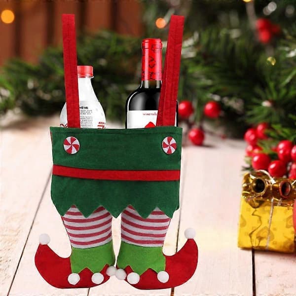 Julepynt, gaveposer til børn, nissebuks-poser, slikposer, gaveposer, festpynt (Peng) red
