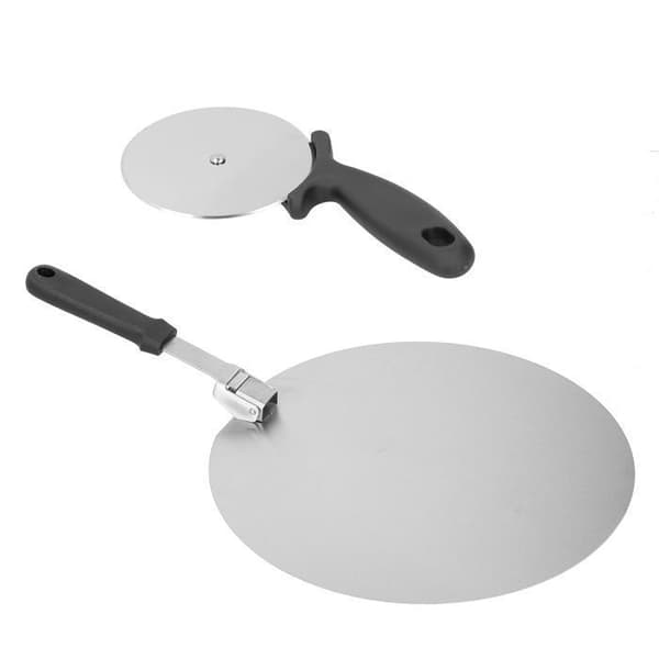 Pizzaspade - JZSH - Sammenklappelig - 430 rustfrit stål - 19 cm håndtag - 20,5 x 10 cm hjul (Pe)