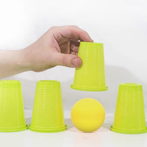 Plastikbolde hule bolde til leg 25 stk. gule bordaktiviteter (Peng)
