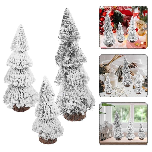 Dekorativ liten julgran för bord, 3-pack festdekoration (Peng)