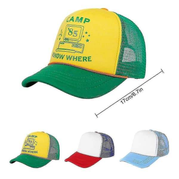 Stranger Things Dustin-keps, ny retro mesh trucker-cosplaykeps, justerbar - DSW (Peng) Green