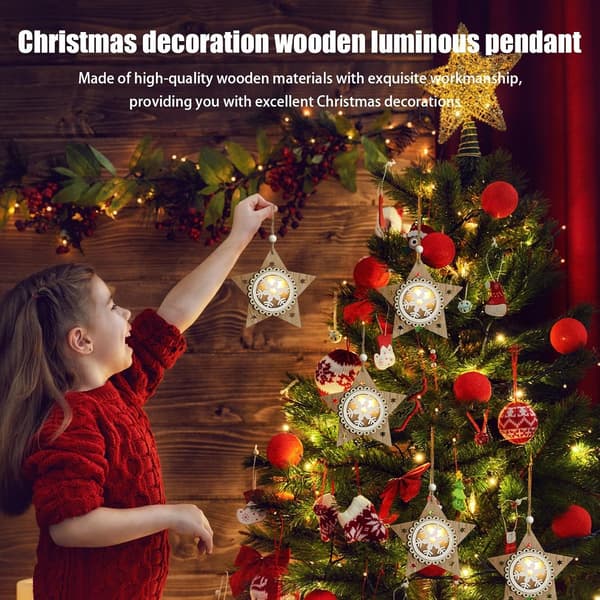 Puinen lumihiutale valaistu riipus (Pe)