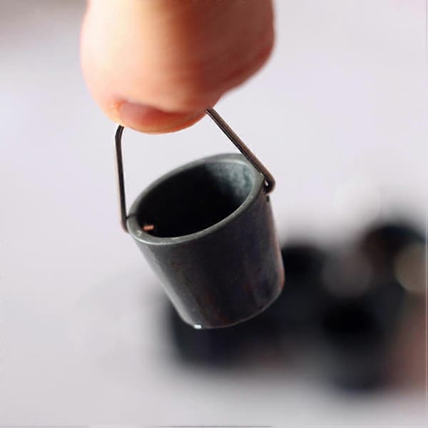 Miniatyr-mopphink-set Dekorativt mini-moppset för städning av dockskåp 3 set (Peng)