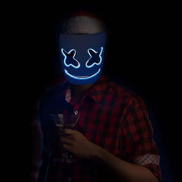 Halloween-mask med LED-ljus och läskig design (Peng)