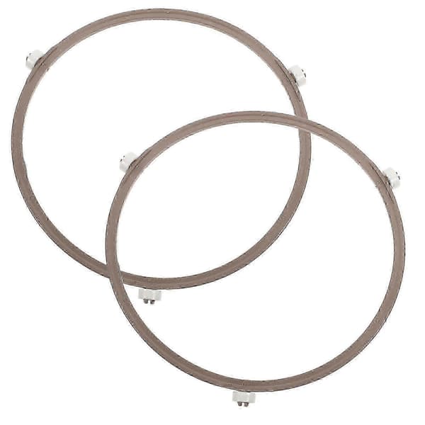 Roterande ringar och stöd för mikrovågsugn kompatibla med Panasonic, 2-pack (Peng) White 18.90X18.90X1.50CM