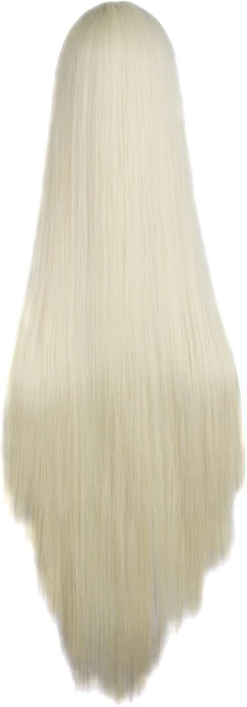 40\" 100 cm modern rak lång peruk för maskerad/anime (Peng) White