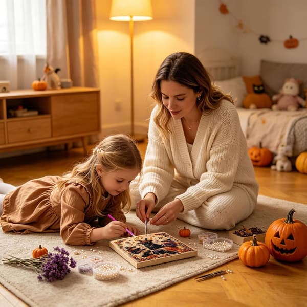 Whispering Woods Halloween Ghost Beads Kit - Säsongsdekoration (Pe)