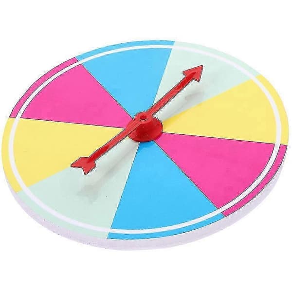 Roterbart lykkehjul, 25 cm diameter plastikspil til årlige møder, messer, karnevaler og fester (Peng) 25X25x25cm
