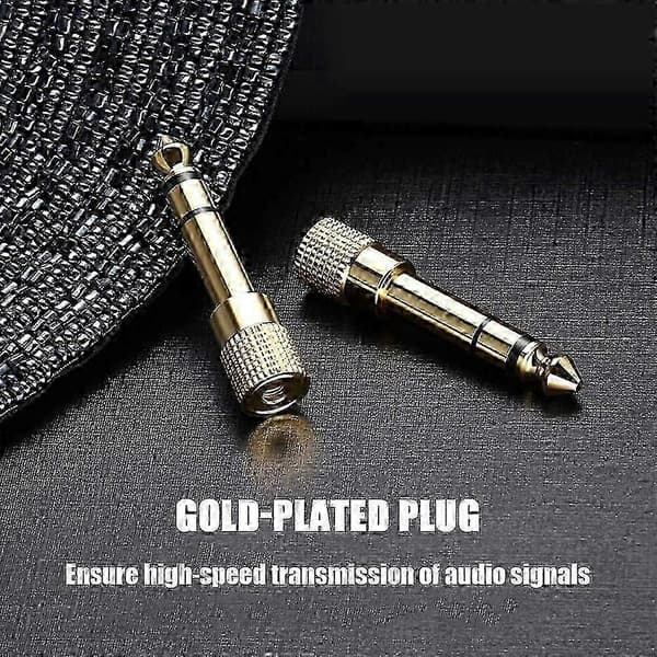 Hörlursadapter 3,5 mm hona till 6,35 mm hane (PE)